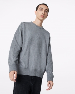 Converse Heavyweight Jersey Crew Férfi Sweatshirt Szürke | AIBMCPK-HU